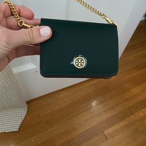Tory Burch Dark Green Wallet/Mini Purse
